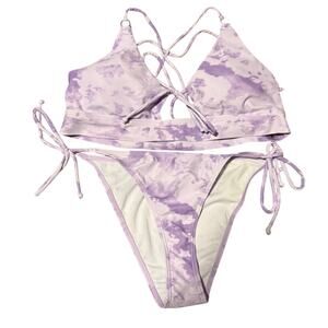purple tie dye bikini set size medium